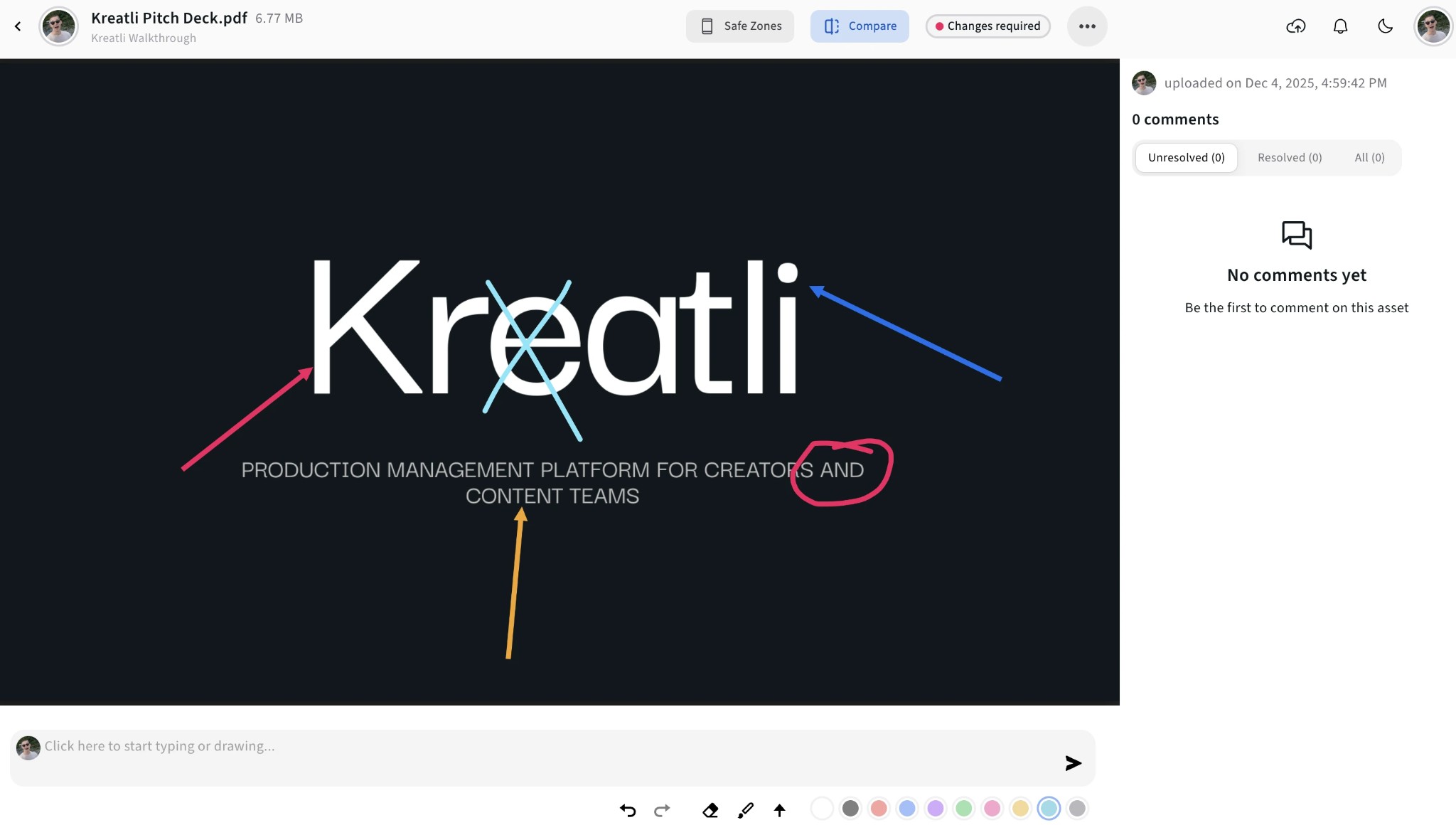 Adding annotations on document in Kreatli